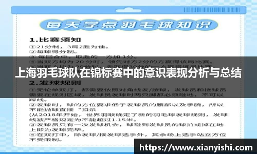 上海羽毛球队在锦标赛中的意识表现分析与总结